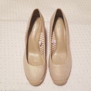 Light gold espadrilles size 8.5